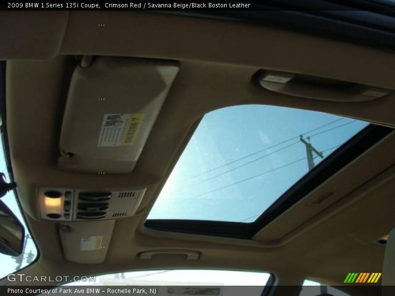 Crimson Red / Savanna Beige/Black Boston Leather 2009 BMW 1 Series 135i Coupe