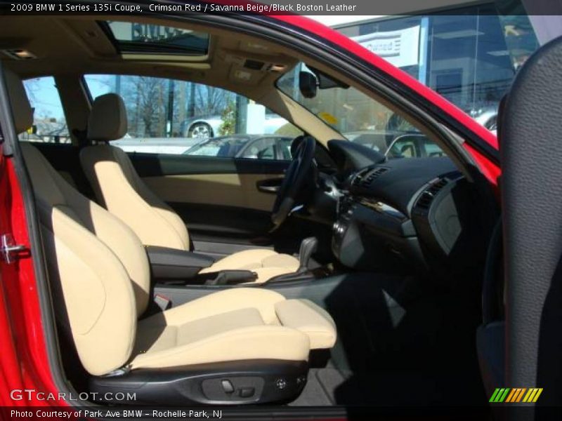 Crimson Red / Savanna Beige/Black Boston Leather 2009 BMW 1 Series 135i Coupe