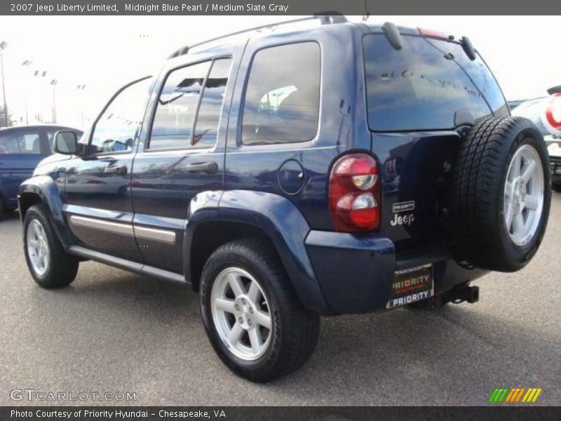 Midnight Blue Pearl / Medium Slate Gray 2007 Jeep Liberty Limited