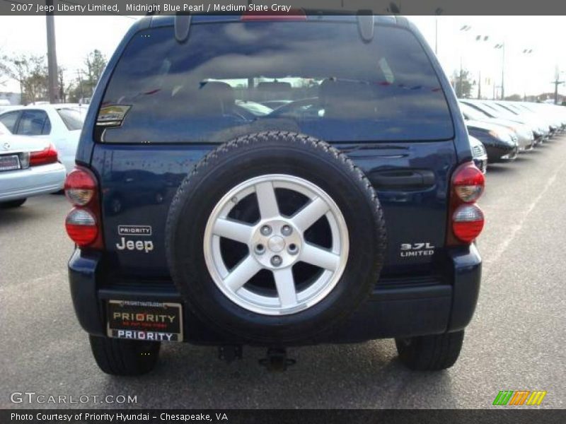 Midnight Blue Pearl / Medium Slate Gray 2007 Jeep Liberty Limited