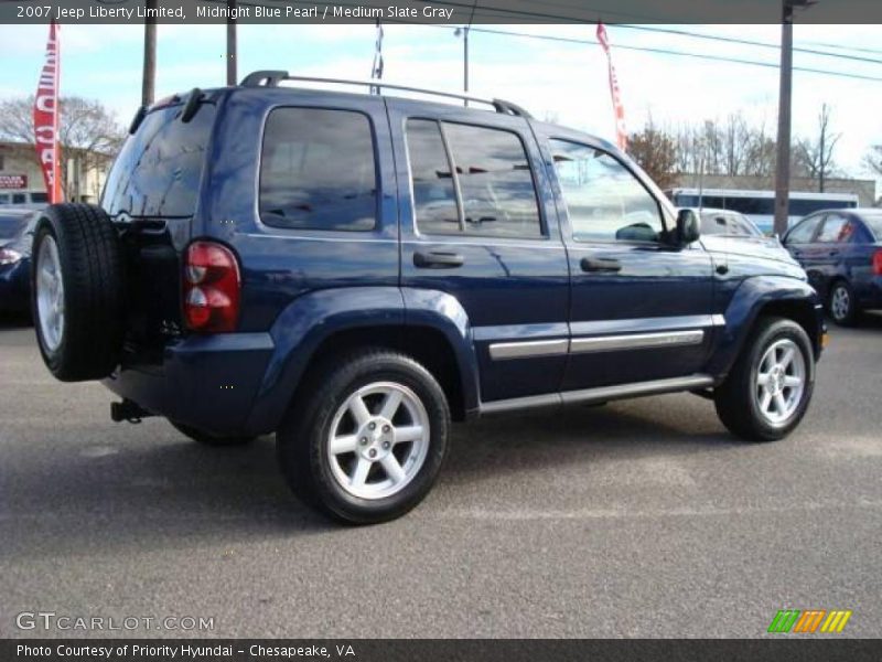 Midnight Blue Pearl / Medium Slate Gray 2007 Jeep Liberty Limited