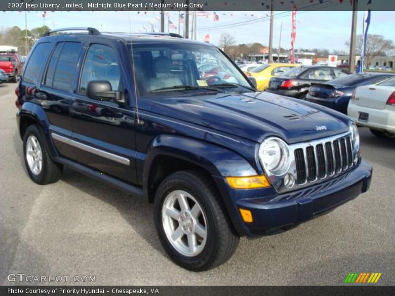 Midnight Blue Pearl / Medium Slate Gray 2007 Jeep Liberty Limited