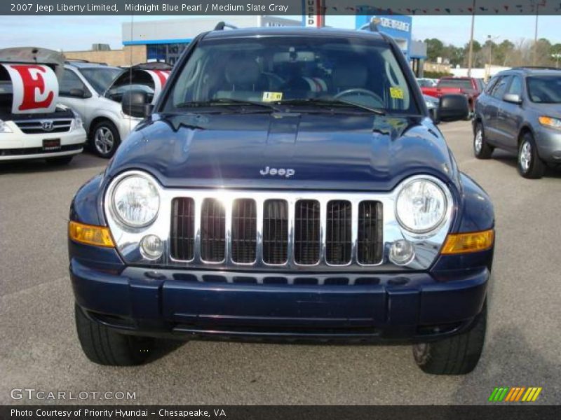 Midnight Blue Pearl / Medium Slate Gray 2007 Jeep Liberty Limited