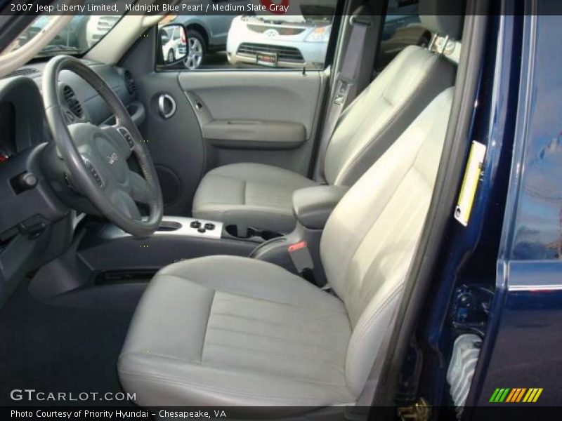 Midnight Blue Pearl / Medium Slate Gray 2007 Jeep Liberty Limited