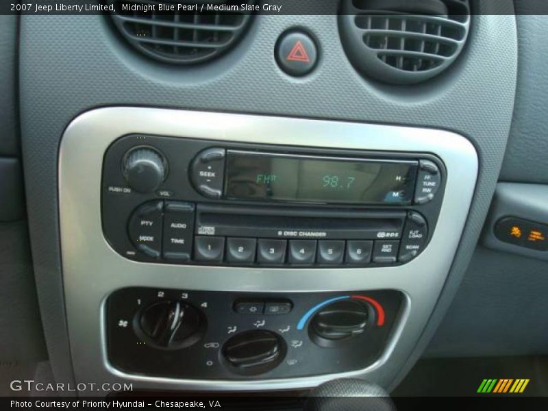 Midnight Blue Pearl / Medium Slate Gray 2007 Jeep Liberty Limited