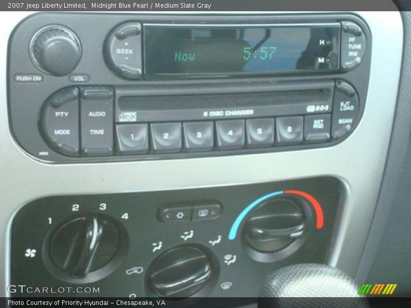 Midnight Blue Pearl / Medium Slate Gray 2007 Jeep Liberty Limited