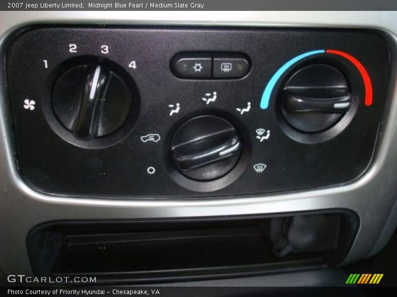 Midnight Blue Pearl / Medium Slate Gray 2007 Jeep Liberty Limited