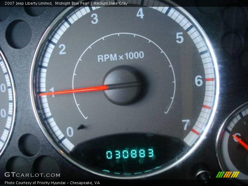 Midnight Blue Pearl / Medium Slate Gray 2007 Jeep Liberty Limited