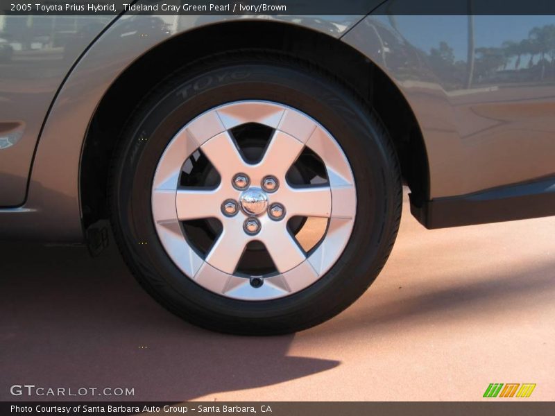 Tideland Gray Green Pearl / Ivory/Brown 2005 Toyota Prius Hybrid