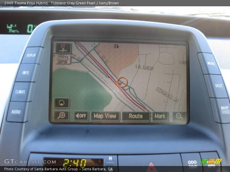 Tideland Gray Green Pearl / Ivory/Brown 2005 Toyota Prius Hybrid