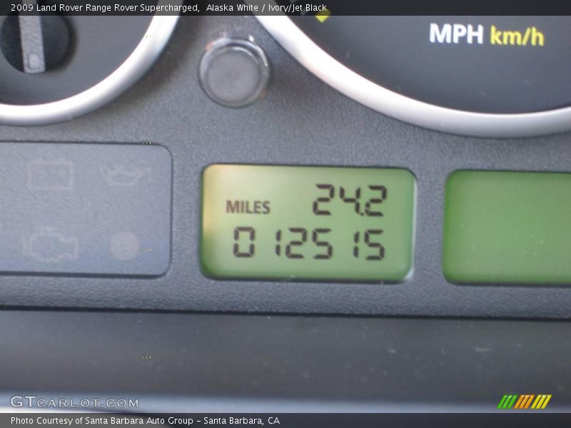 Alaska White / Ivory/Jet Black 2009 Land Rover Range Rover Supercharged