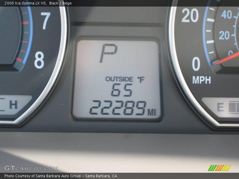 Black / Beige 2006 Kia Optima LX V6