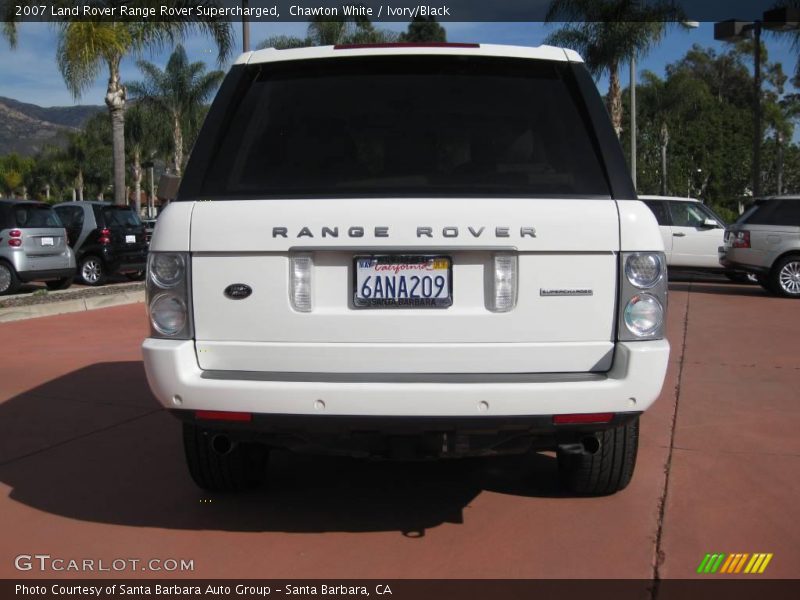 Chawton White / Ivory/Black 2007 Land Rover Range Rover Supercharged