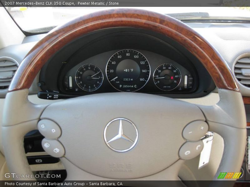Pewter Metallic / Stone 2007 Mercedes-Benz CLK 350 Coupe