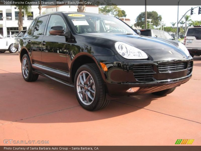 Black / Black/Steel Grey 2006 Porsche Cayenne S Titanium