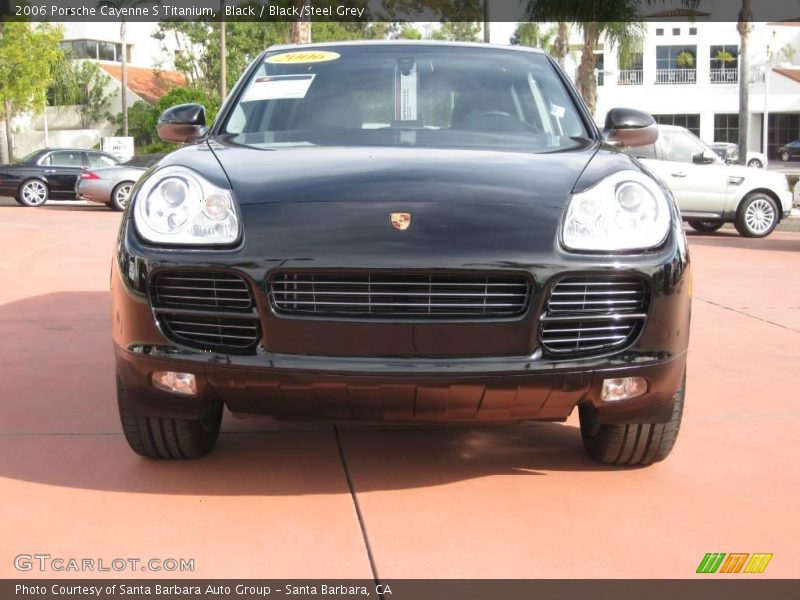 Black / Black/Steel Grey 2006 Porsche Cayenne S Titanium