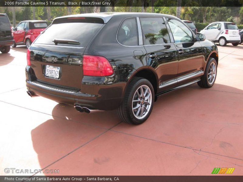 Black / Black/Steel Grey 2006 Porsche Cayenne S Titanium