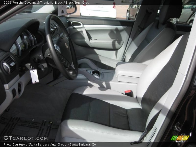 Black / Black/Steel Grey 2006 Porsche Cayenne S Titanium