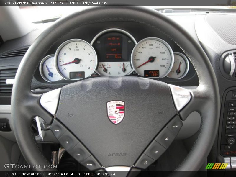 Black / Black/Steel Grey 2006 Porsche Cayenne S Titanium