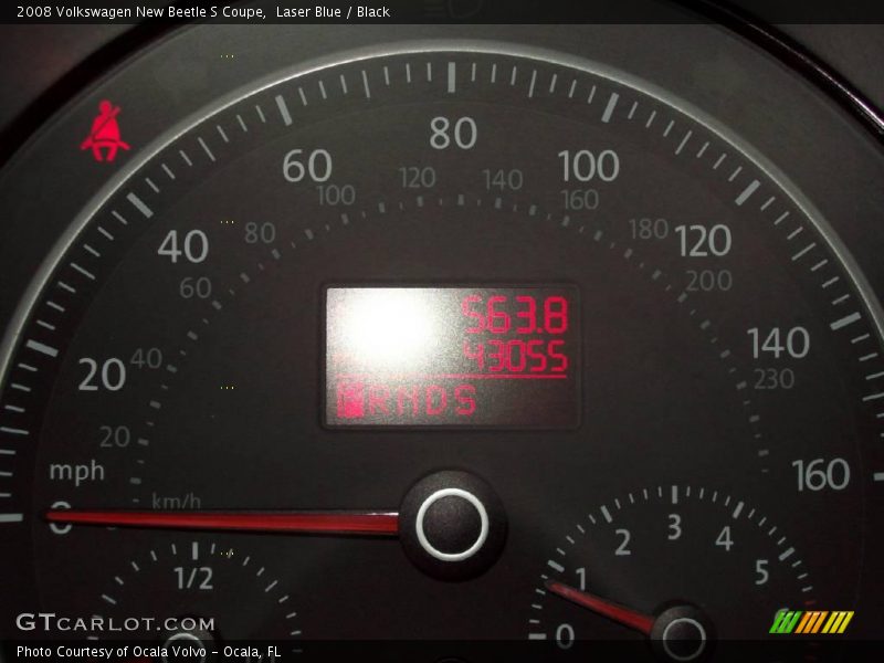 Laser Blue / Black 2008 Volkswagen New Beetle S Coupe