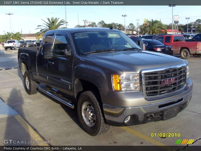 Steel Gray Metallic / Dark Titanium 2007 GMC Sierra 2500HD SLE Extended Cab