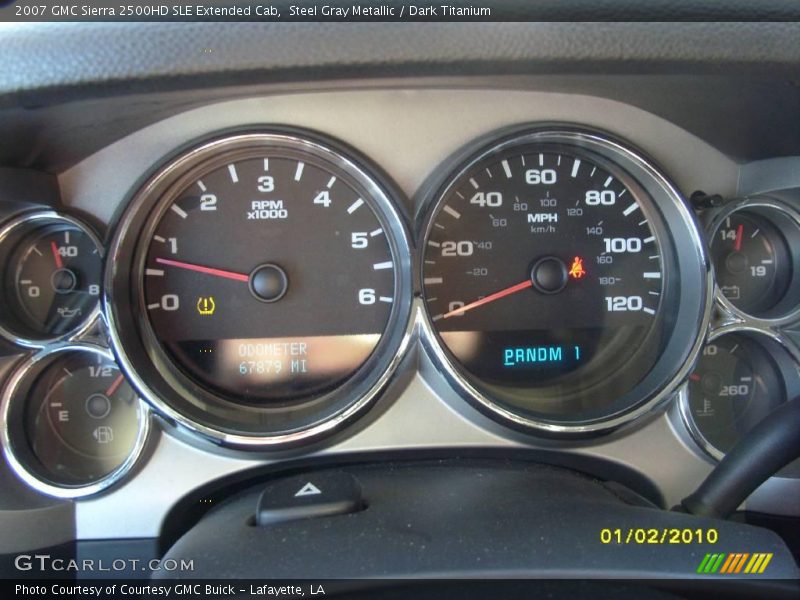Steel Gray Metallic / Dark Titanium 2007 GMC Sierra 2500HD SLE Extended Cab