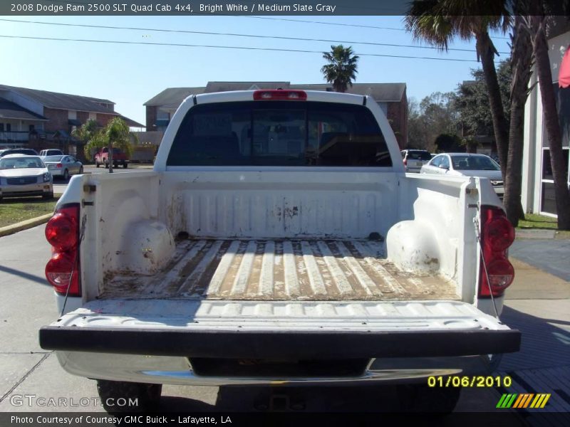 Bright White / Medium Slate Gray 2008 Dodge Ram 2500 SLT Quad Cab 4x4