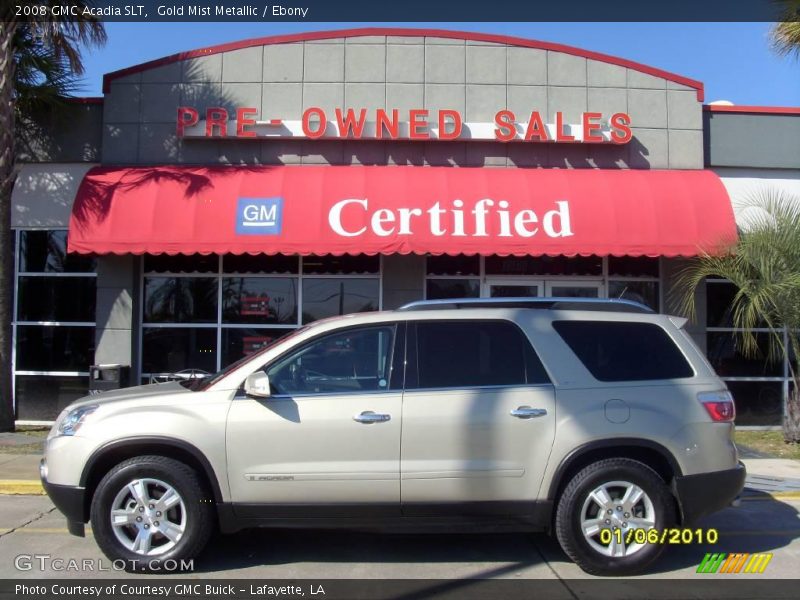Gold Mist Metallic / Ebony 2008 GMC Acadia SLT