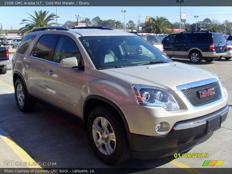 Gold Mist Metallic / Ebony 2008 GMC Acadia SLT