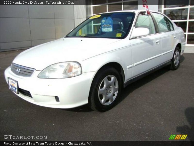 Taffeta White / Gray 2000 Honda Civic EX Sedan
