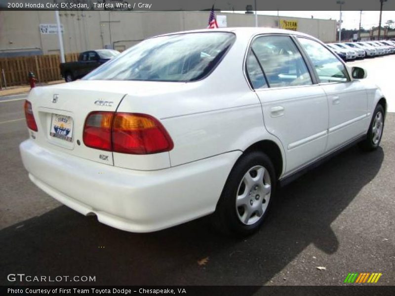 Taffeta White / Gray 2000 Honda Civic EX Sedan