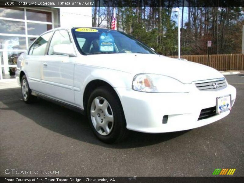 Taffeta White / Gray 2000 Honda Civic EX Sedan
