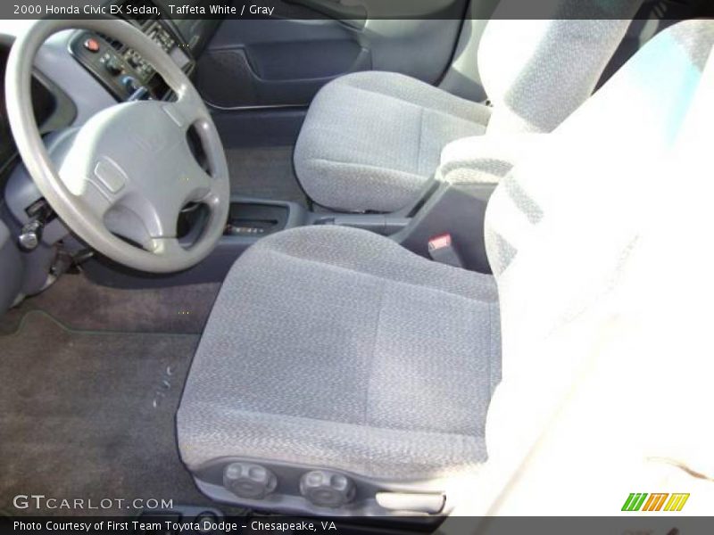 Taffeta White / Gray 2000 Honda Civic EX Sedan