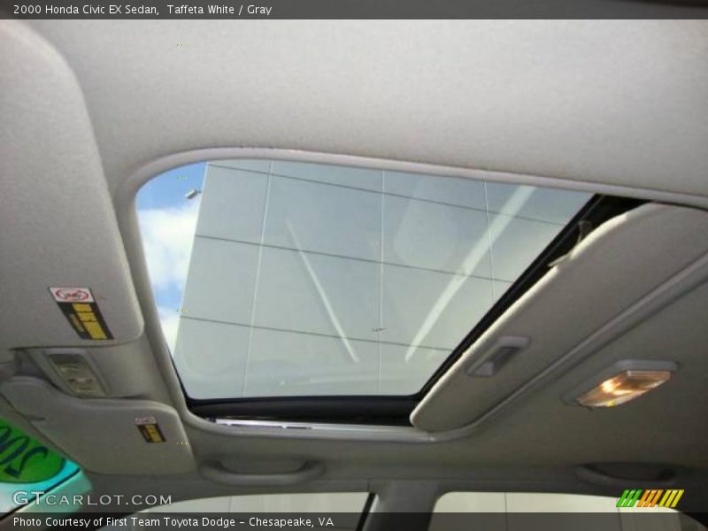 Taffeta White / Gray 2000 Honda Civic EX Sedan
