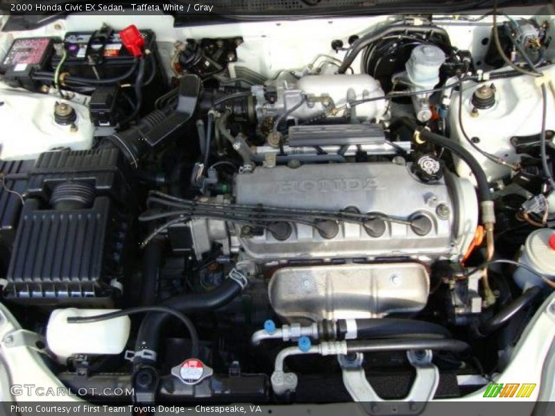 Taffeta White / Gray 2000 Honda Civic EX Sedan