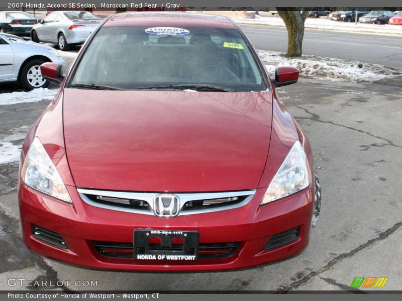 Moroccan Red Pearl / Gray 2007 Honda Accord SE Sedan