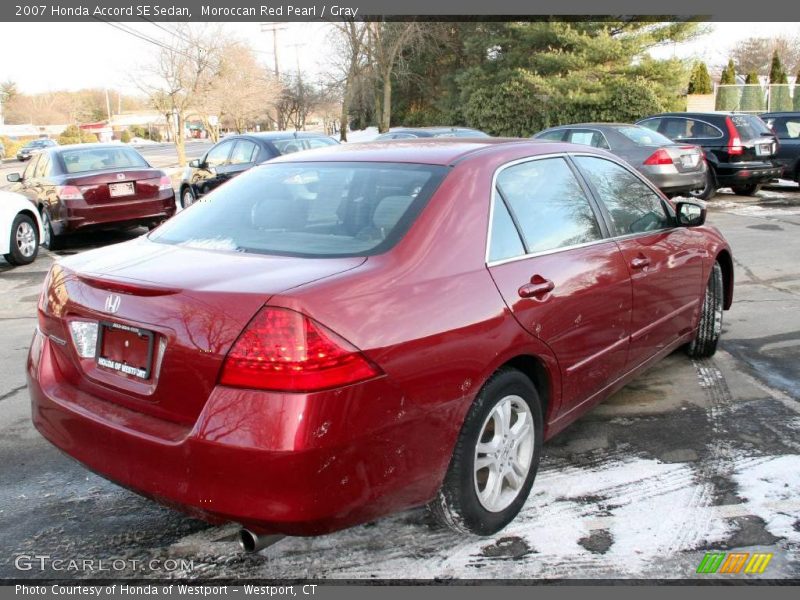 Moroccan Red Pearl / Gray 2007 Honda Accord SE Sedan