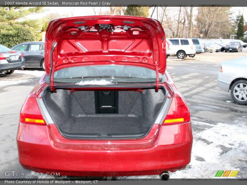 Moroccan Red Pearl / Gray 2007 Honda Accord SE Sedan