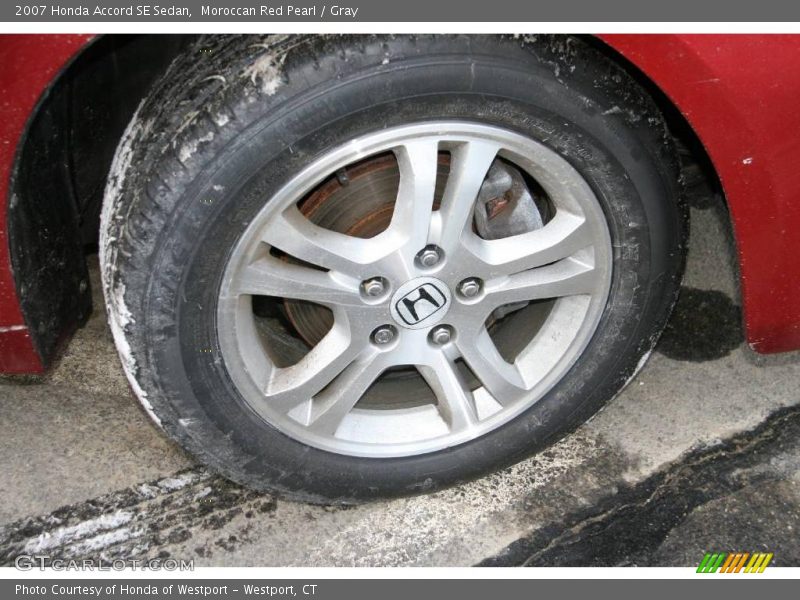 Moroccan Red Pearl / Gray 2007 Honda Accord SE Sedan