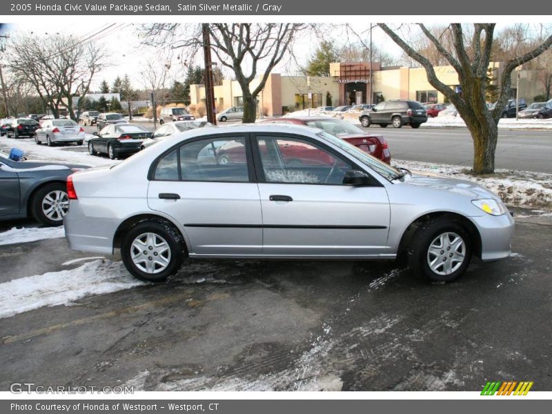 Satin Silver Metallic / Gray 2005 Honda Civic Value Package Sedan
