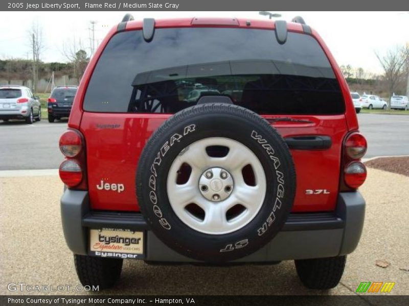 Flame Red / Medium Slate Gray 2005 Jeep Liberty Sport