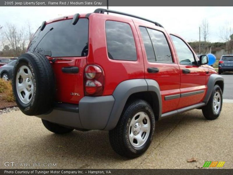 Flame Red / Medium Slate Gray 2005 Jeep Liberty Sport