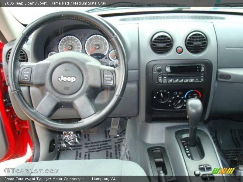 Flame Red / Medium Slate Gray 2005 Jeep Liberty Sport