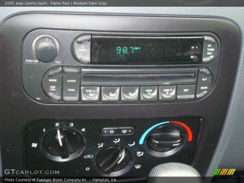 Flame Red / Medium Slate Gray 2005 Jeep Liberty Sport