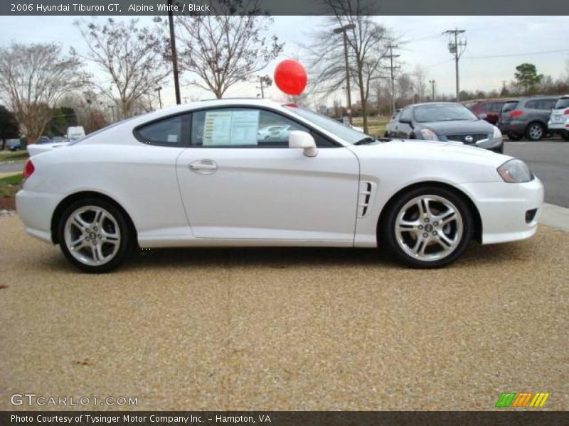 Alpine White / Black 2006 Hyundai Tiburon GT