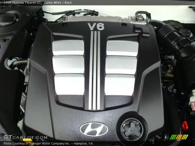 Alpine White / Black 2006 Hyundai Tiburon GT