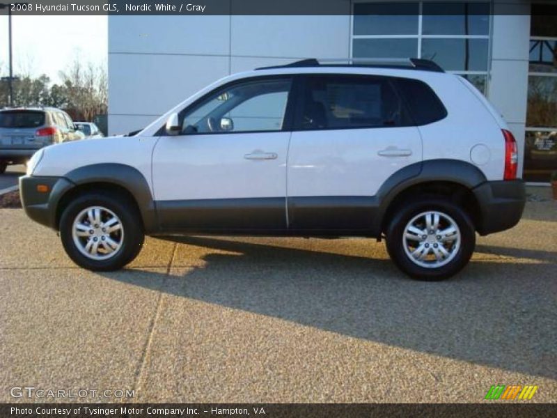 Nordic White / Gray 2008 Hyundai Tucson GLS