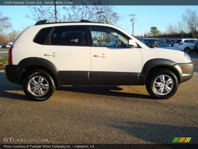 Nordic White / Gray 2008 Hyundai Tucson GLS