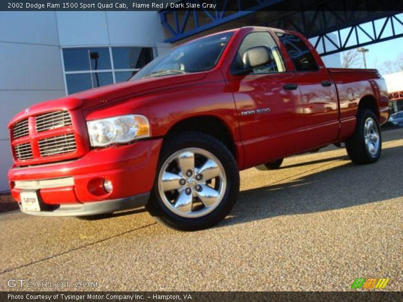 Flame Red / Dark Slate Gray 2002 Dodge Ram 1500 Sport Quad Cab