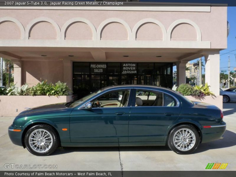 Jaguar Racing Green Metallic / Champagne 2007 Jaguar S-Type 3.0